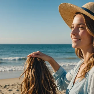 Haarschutz_am_strand:_sonnenschutz_für_seidig_glänzendes_haar